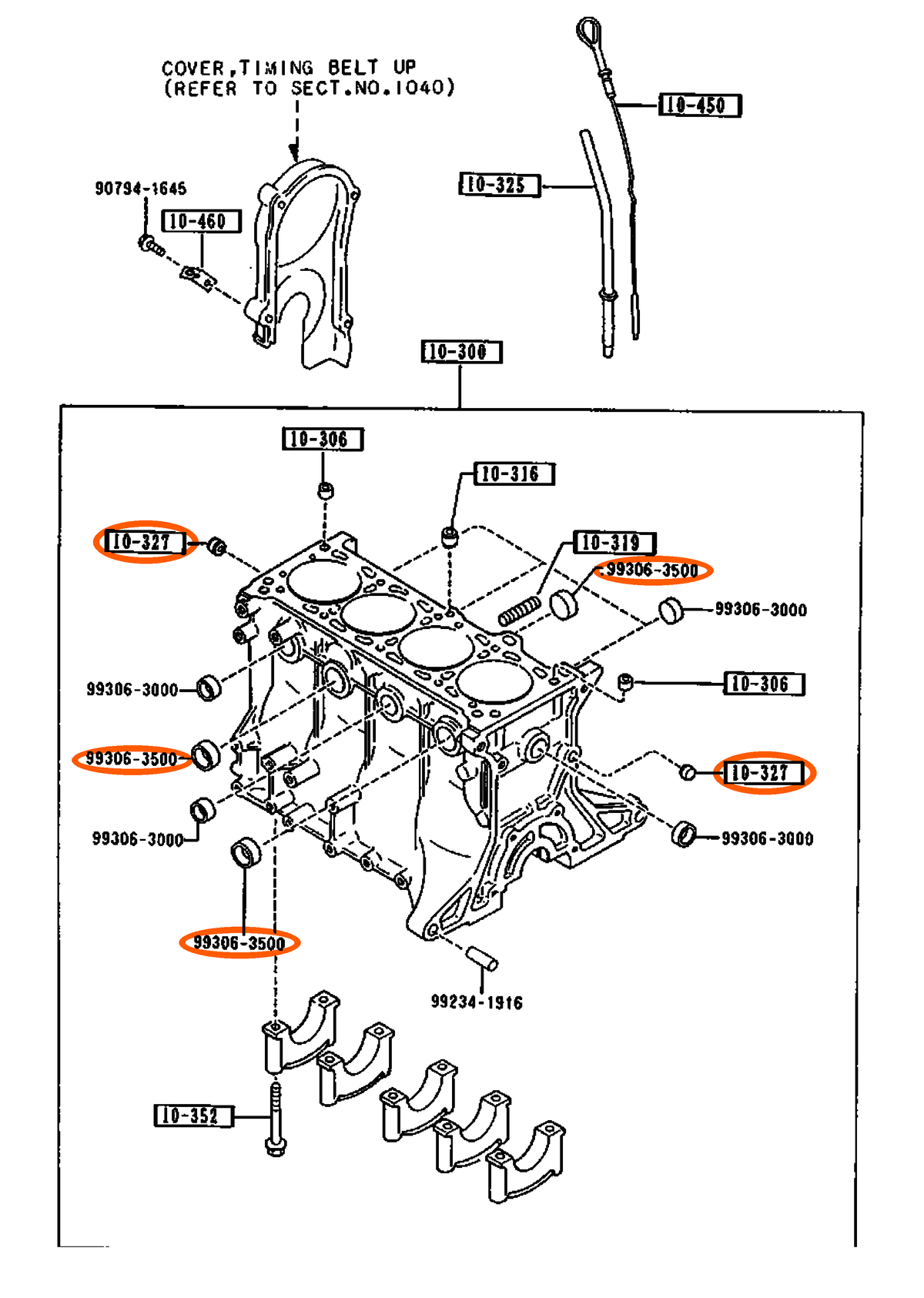 1990 Mazda 121 1030: CYLINDER BLOCK (1100CC) stocked references