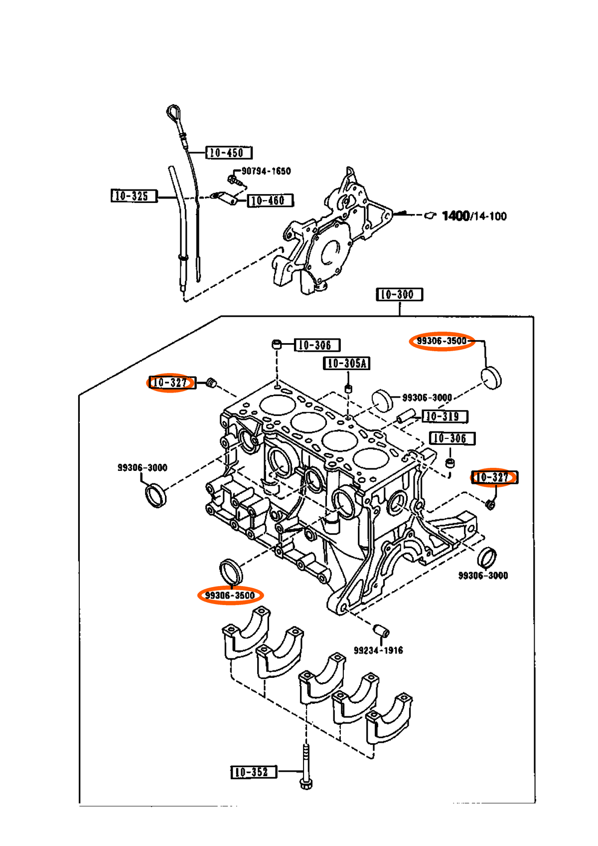 1990 Mazda 121 1030 A: CYLINDER BLOCK (1300CC) stocked references