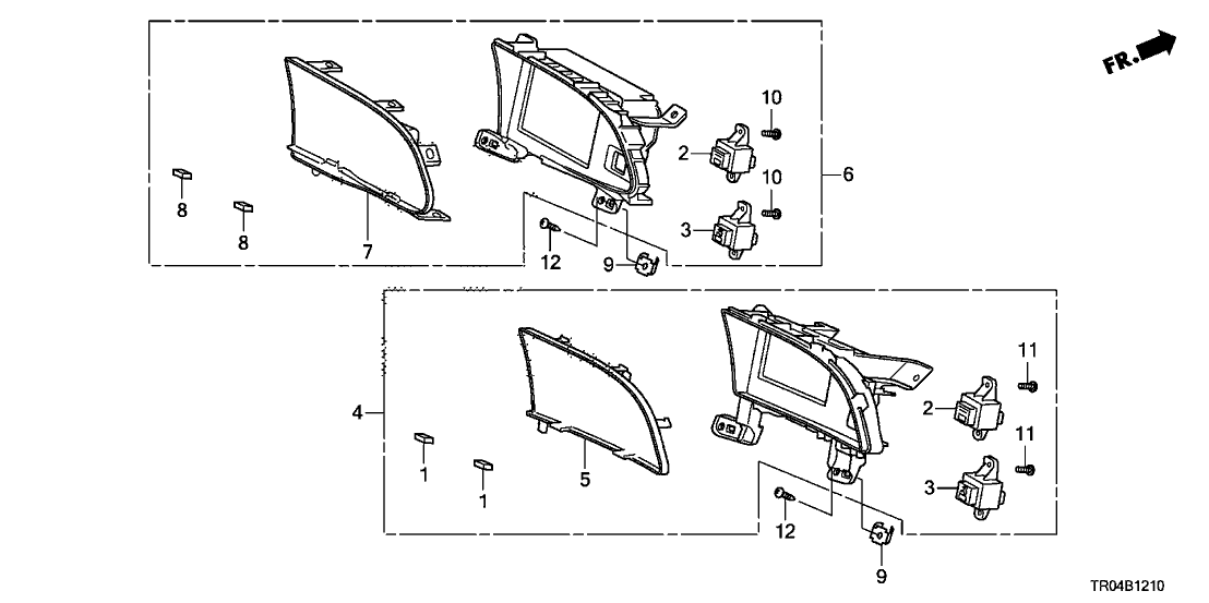Honda New 2012 Fits Honda Civic Display Assy., Center (Tft), Part # 78260-TR0-A21