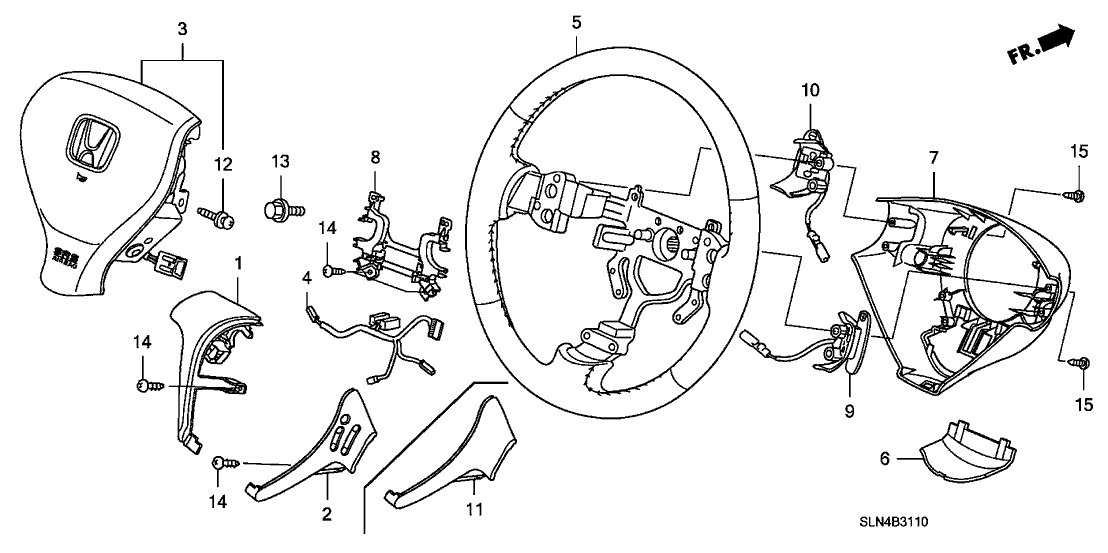 New 2007-2008 Fits Honda Fit Cable Reel Sub-Wire, Part # 77901-SLN-A00