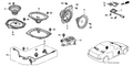 Honda New 1994-1995 Fits Honda Accord Bracket, R. RR. Speaker, Part # 39124-SV2-A10