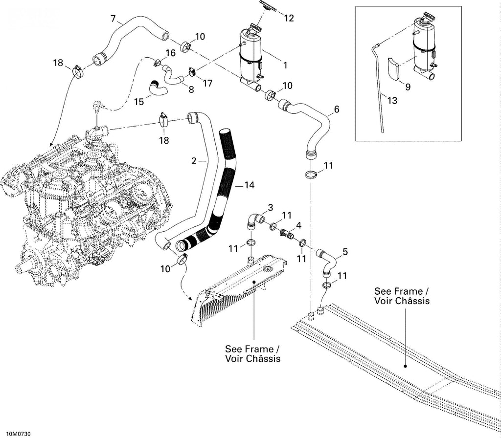 Fits 2005-2007 Ski-Doo Mach Z 1000 SDI / Mach Z 1000 SDI Adrenaline & X Models Bleed Hose, OEM Part # 509000297