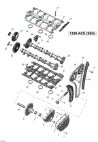Can-Am - OEM schematic diagram - Part # 2572-420210865 - 01- Valve Train _73R1538a | 01- Valve Train _73R1537a | 01- Valve Train _73R1535a | 01- Valve Train _73R1534a | 01- Valve Train - Ref # 6