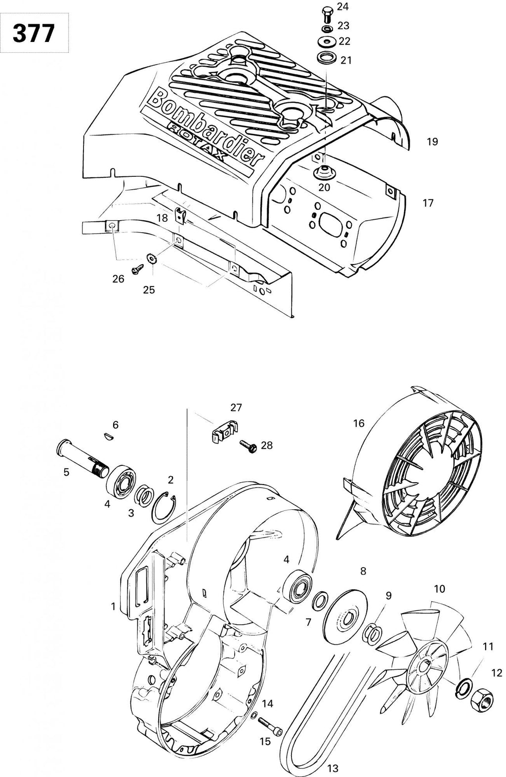 Fits 1996-2007 Ski-Doo Formula Deluxe 380 F / Formula Deluxe 380/500 Models Clamp, OEM Part # 420860940