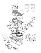 Fits 1999-2000 Ski-Doo Formula Z 600/700 / MX Z 700 Models Double Gasket 0.6 Mm Formula Z 700., OEM Part # 420931832