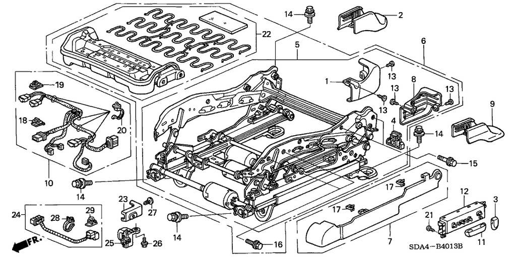 New 2003-2007 Fits Honda Accord Cover, L. RR. Foot Driver *YR239L* (Power) (KI IVORY), Part # 81597-SDB-A71ZC