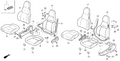 Honda New 1994-1998 Fits Honda Odyssey Knob, R. Walk-In *NH178L* (EXCEL CHARCOAL), Part # 81162-SG0-A01ZQ