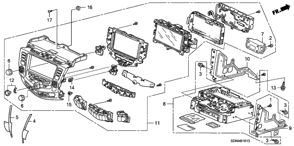 New 2006-2007 Fits Honda Accord Bracket, R. Side, Part # 39176-SEA-J41
