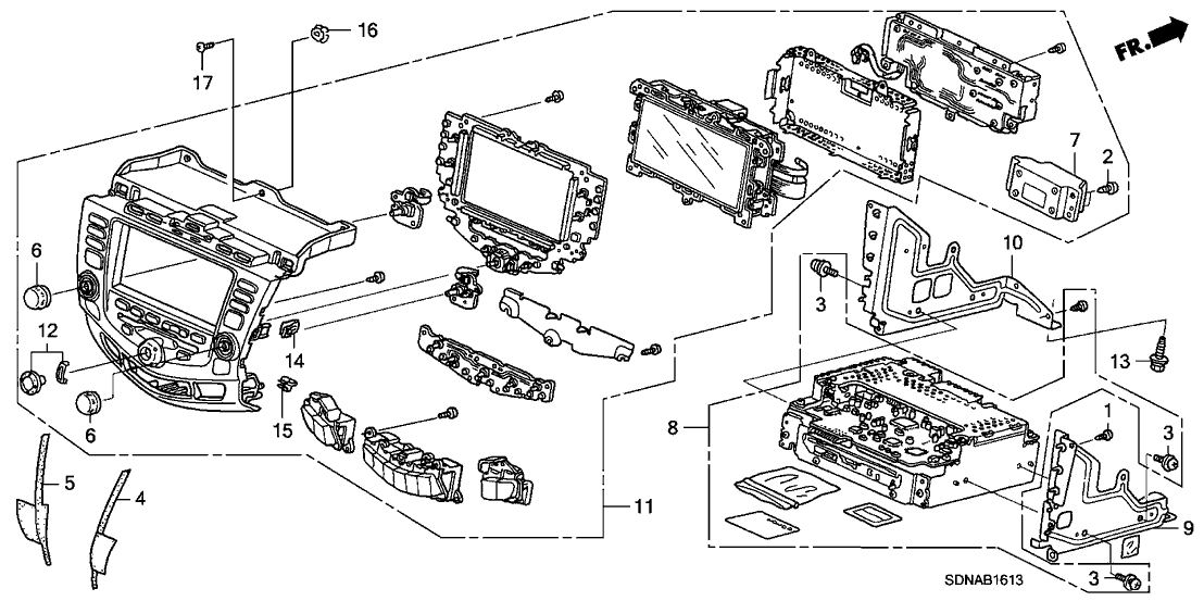 New 2006-2007 Fits Honda Accord Bracket, R. Side, Part # 39176-SEA-J41