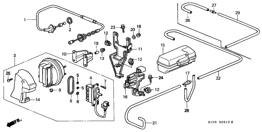 Honda New 1997-1998 Fits Honda CR-V Tube B, Actuator (3.5X170), Part # 91443-P3F-A01