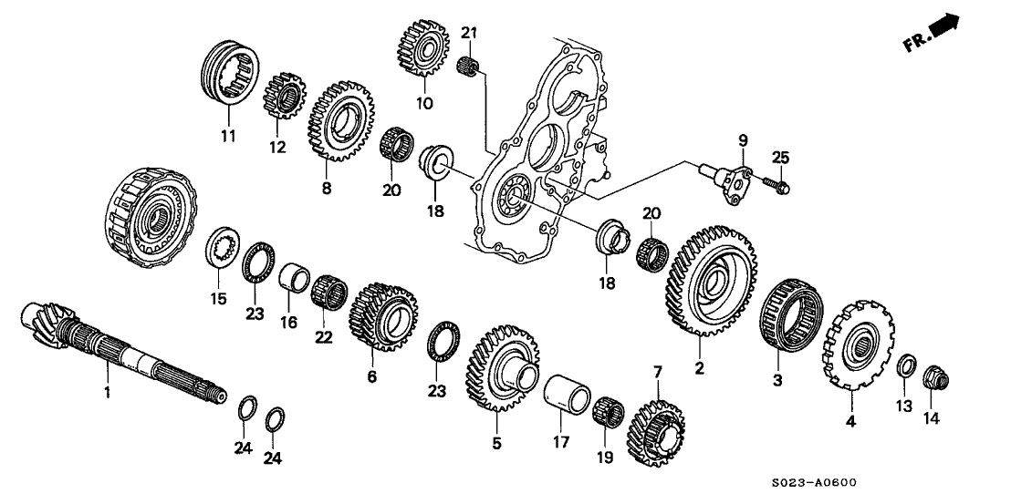 Honda New 1996-1997 Fits Honda Civic Washer, Spline (35X53.5X4.5), Part # 90411-P4P-000