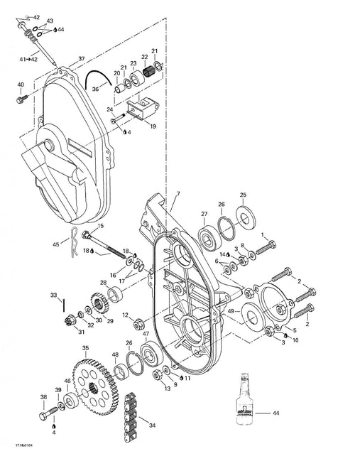 Fits 1996-2007 Ski-Doo Formula Deluxe 380 F / Formula Deluxe 380/500 Models Cap, OEM Part # 501026200