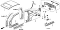 Honda New 2001-2005 Fits Honda Civic Left Front Panel Set (Outer), Part # 04645-S5P-415ZZ
