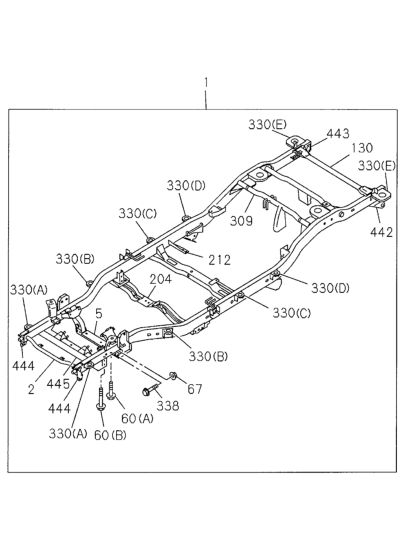 Honda New 1998-1999 Fits Honda Passport Crossmember, Part # 89712-55656