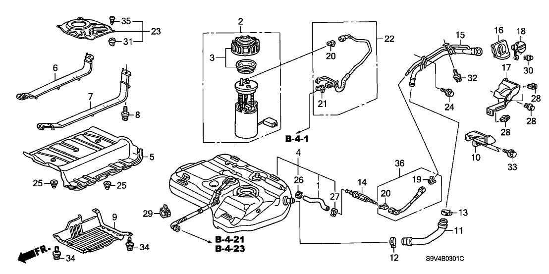 Honda New 2005-2008 Fits Honda Pilot Passenger Side Fuel Tank Mounting Band, Part # 17521-S9V-A00
