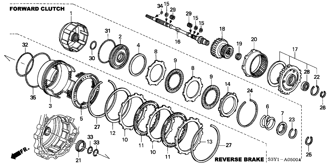 New 2005-2006 Fits Honda Insight Spring, Reverse Brake Disk, Part # 22546-PWR-010