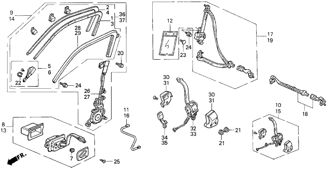 Honda New 1990-1991 Fits Honda Civic Lap Assy., R. FR. Seat Belt *R62L* (URBAN RED), Part # 814A0-SH5-A22ZE