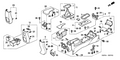 New 2003-2005 Fits Honda Civic Bracket, Center Console Center, Part # 83422-S5A-L01