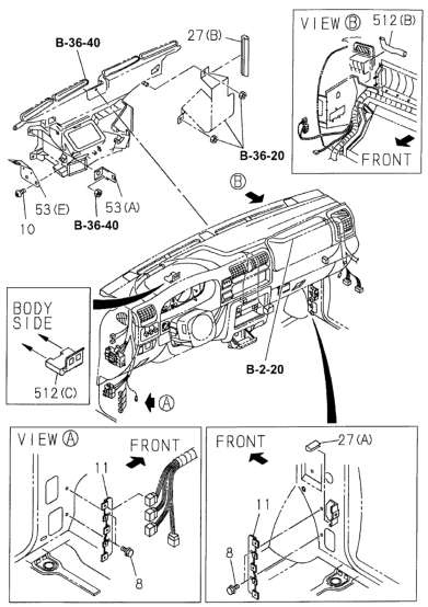 Honda New 2000-2002 Fits Honda Passport Bracket, R. Connector, Part # 89723-15670