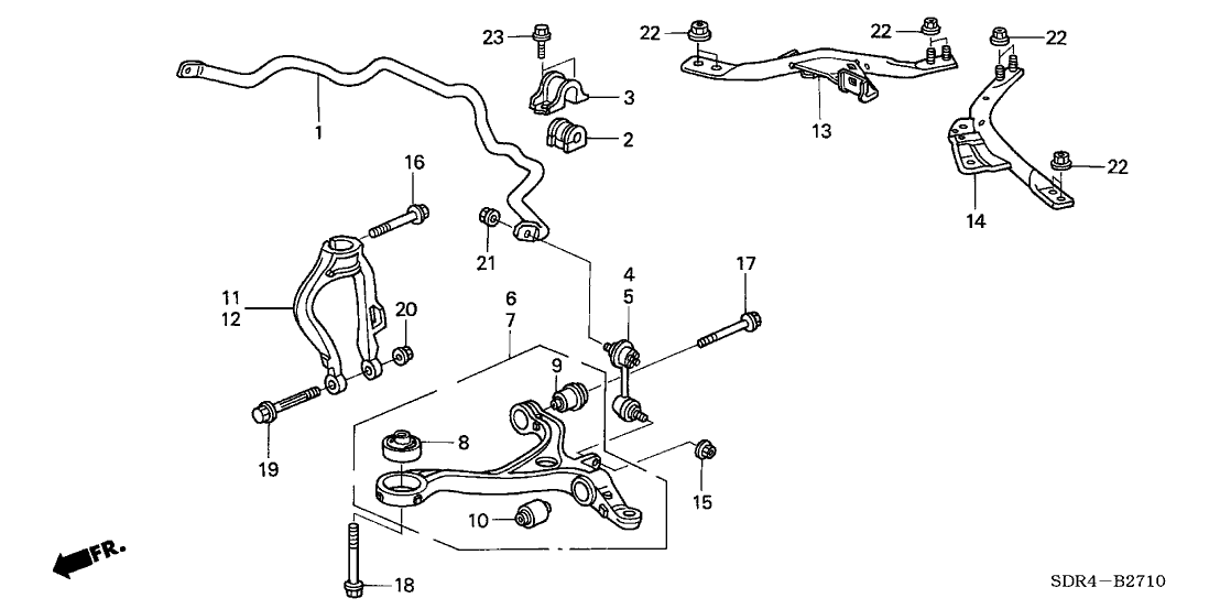 Honda New 2006-2007 Fits Honda Accord Hybrid Link, Right Front Stabilizer, Part # 51320-SDR-003