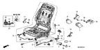 New 2006-2008 Fits Honda Civic Cap, L. Height Adjuster Handle*NH556L* (GRAY), Part # 81622-SNA-A01ZD