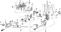 Honda New 1995-1998 Fits Honda Odyssey Protector, R. Door Cylinder, Part # 72130-SX0-003