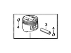 New 1998-1999 Fits Acura CL Piston Set B Std, Part # 13020-PAA-A00