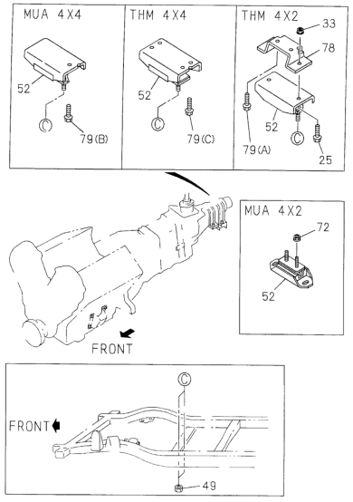 Honda New 1997-2001 Fits Honda Passport Bolt, Bracket, Part # 02865-10250