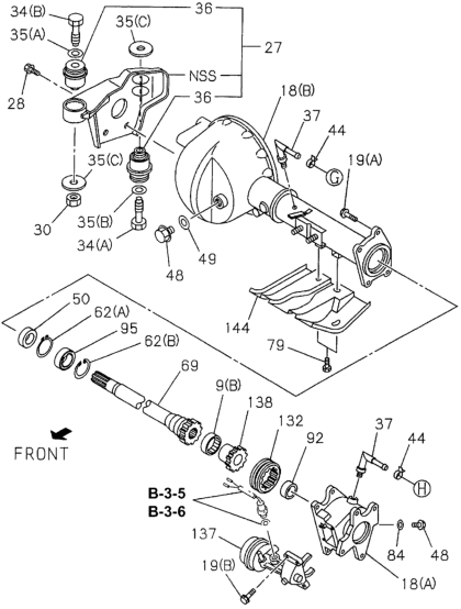 Honda New 1994-1997 Fits Honda Passport Bracket, L. Axle Case, Part # 89711-39481