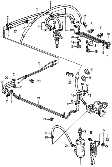 Honda New 1984-1985 Fits Honda Accord Pipe, Return (10MM), Part # 53720-SA5-672