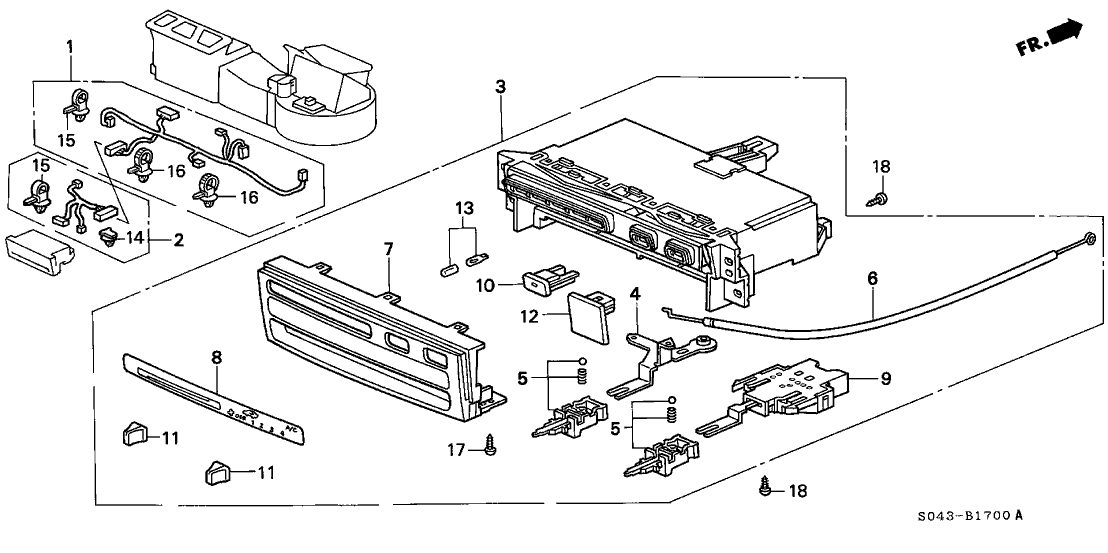 Honda New 1996-1998 Fits Honda Civic Sub-Wire, Heater (A), Part # 32157-S04-A00