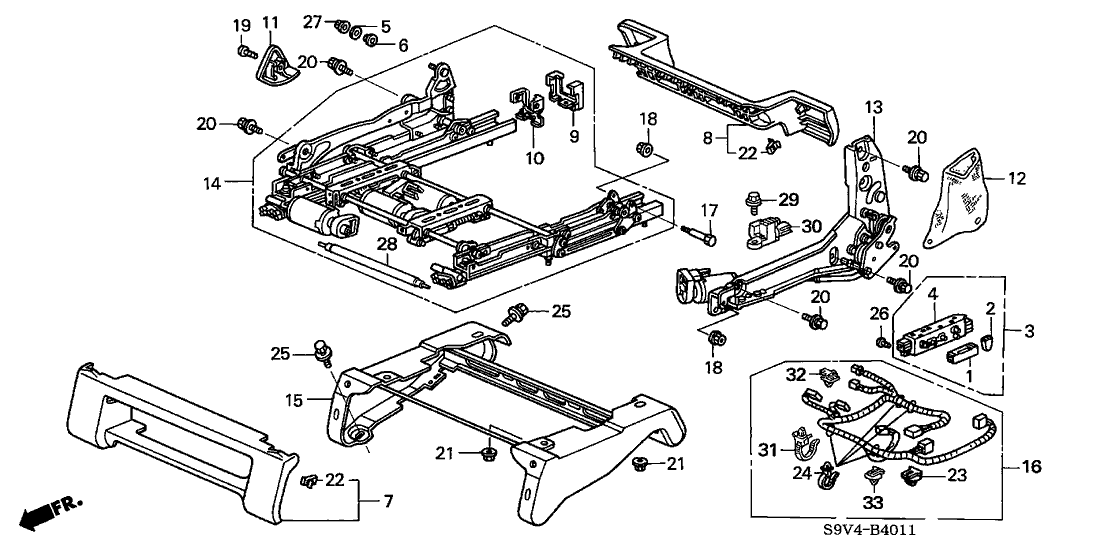 Honda New 2003-2004 Fits Honda Pilot Cover, FR. Seat Riser *NH361L* (RR) (Power) (CF GRAY), Part # 81196-S3V-A51ZD