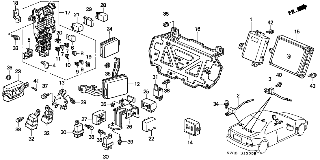 Honda New 1994-1997 Fits Honda Accord Bracket, Unit, Part # 39405-SV4-A00