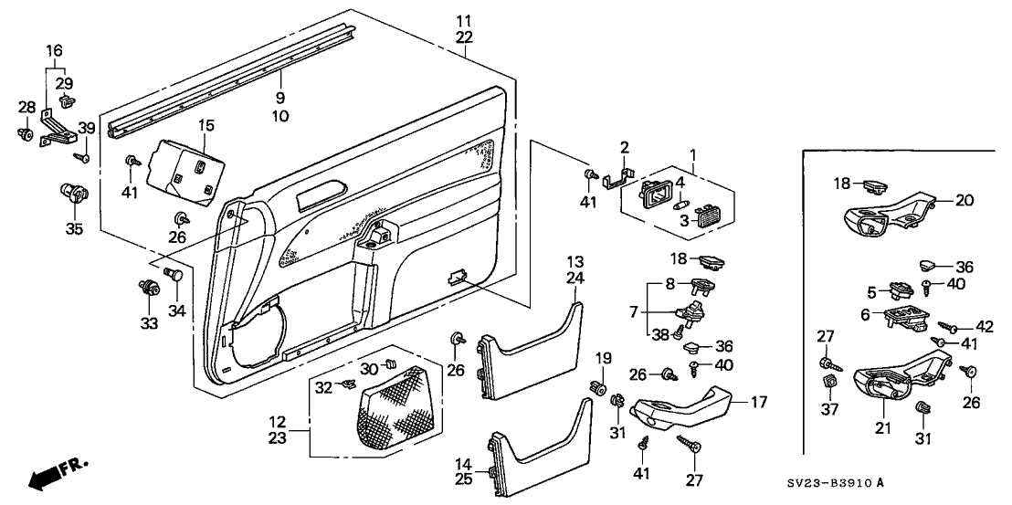 Honda New 1996-1997 Fits Honda Accord Lid, R. FR. Door Speaker *YR169L* (MILD BEIGE), Part # 83503-SV4-A00ZE