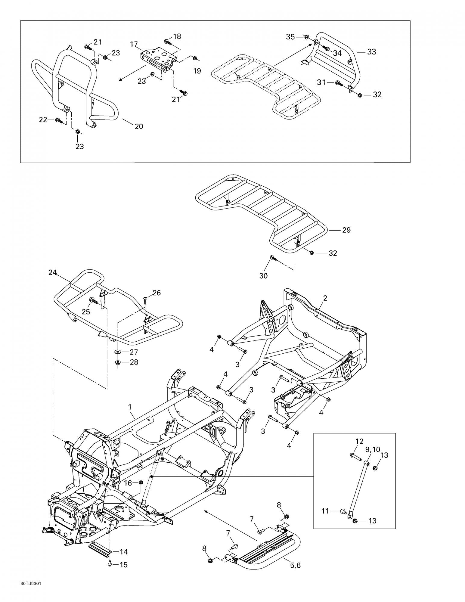 Fits 1999-2005 BRP Quest / Quest 500 Models Truss Phillips Screw M6 X 25, OEM Part # 250000035