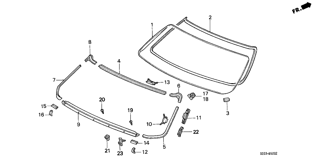 Honda New 1986-1988 Fits Honda Accord Cap, L. Side, Part # 73269-SE3-003
