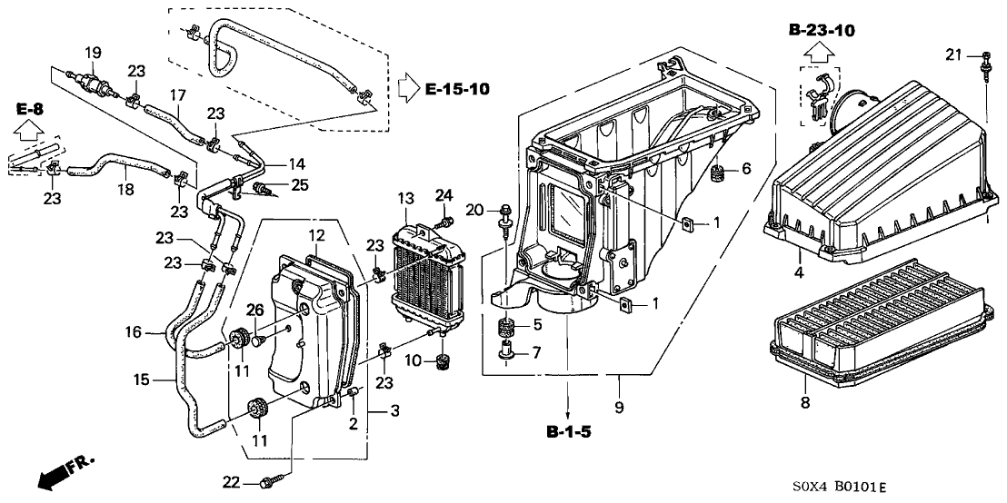 New 1999-2001 Fits Honda Odyssey Hose A, In. Heater Outlet, Part # 19656-P8F-A00