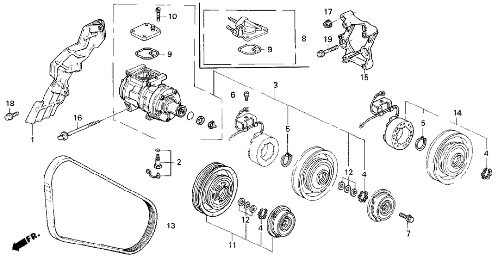 New 1990-1993 Fits Honda Accord Clutch Set, Magnetic, Part # 38900-P45-G02