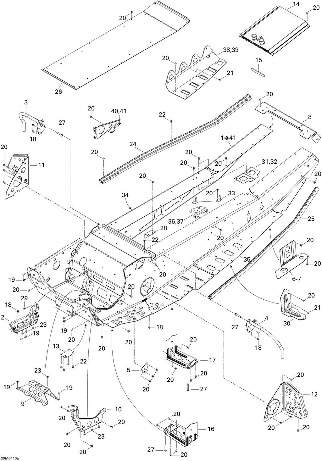 Fits 2003-2007 Ski-Doo MX Z 440 Racing / MX Z 440X Racing Models RH Liner Tunnel, OEM Part # 518325023