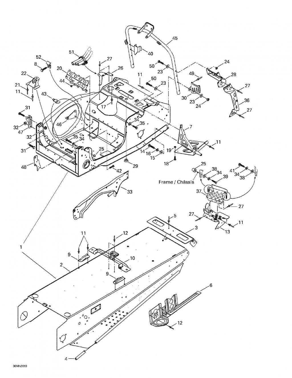 Fits 1996-2007 Ski-Doo Formula III 600 LT / Formula III 600 R/700 R Models Tridon Clamp, OEM Part # 408801900