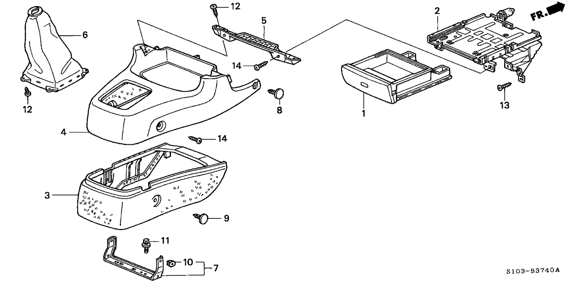 Honda New 1998 Fits Honda CR-V Pocket Assy. *NH293L* (SEAGULL GRAY), Part # 77235-S10-G01ZB