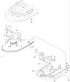 Fits 2004-2007 Ski-Doo Skandic SUV 550F / Skandic SUV 600 Isolation Sheet, OEM Part # 605449182