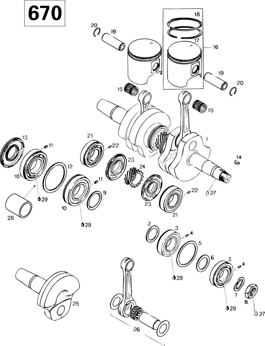 Fits 1996-1999 Ski-Doo Formula Deluxe 500 LC/583/670 / Formula SS Models Semi-Trapez Ring 78.00 Mm Formula Deluxe 670., OEM Part # 420815090
