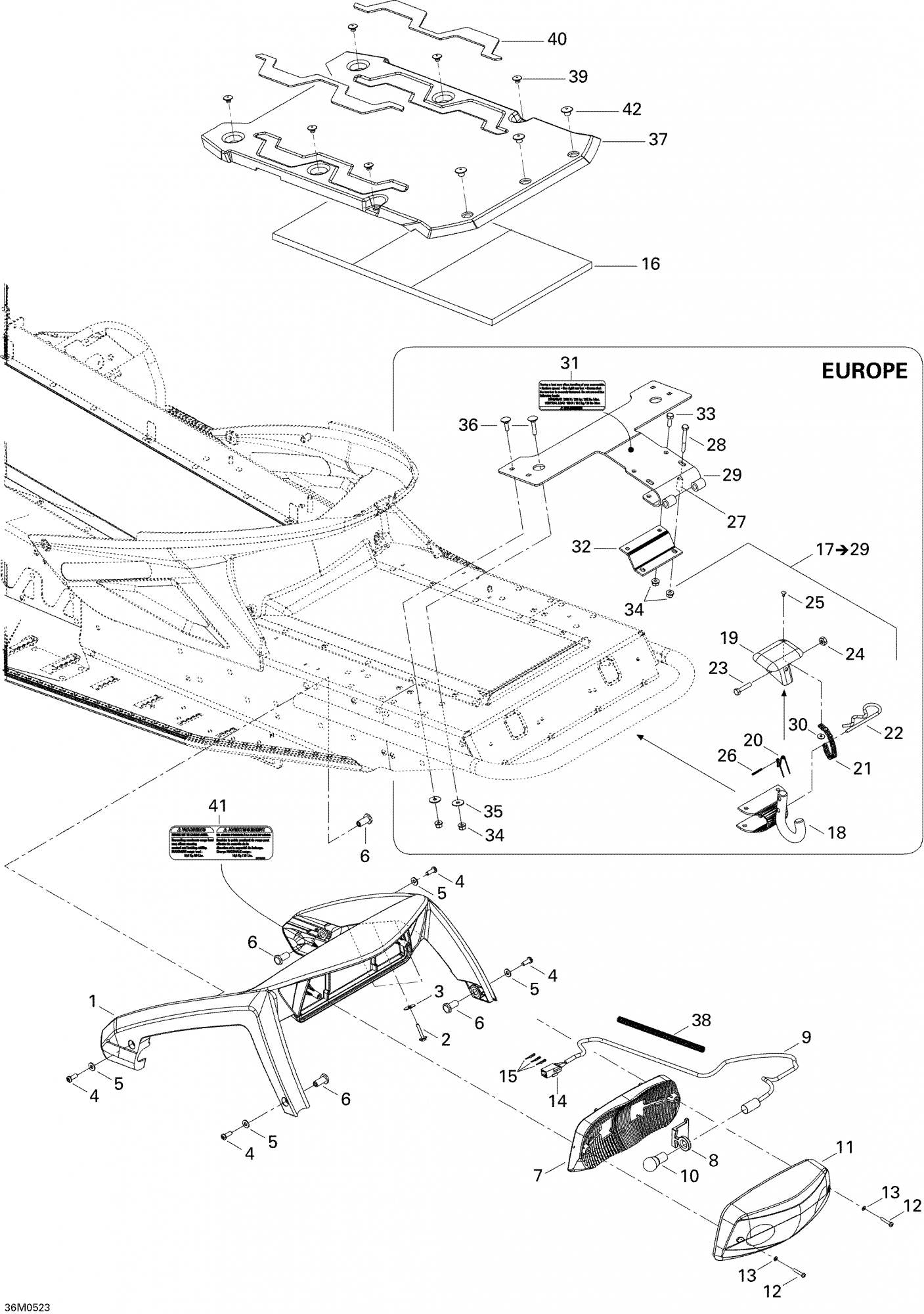 Fits 2004-2005 Ski-Doo MX Z 600 HO Renegade / MX Z 600 HO SDI Renegade & Renegade X Models Socket Screw M6 X 16, OEM Part # 250000168