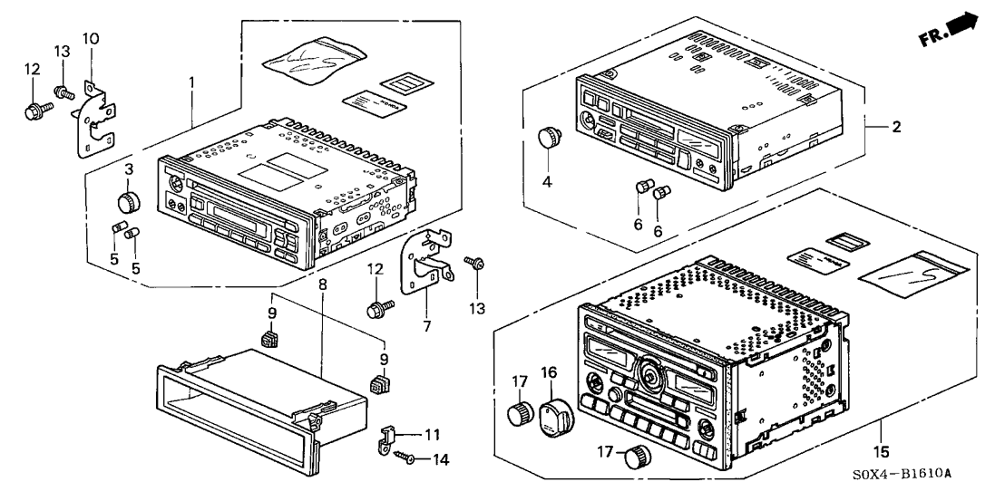 Honda New 1999-2000 Fits Honda Odyssey Auto Radio Tuner Assembly, Part # 39100-S0X-A00