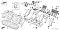 Honda New 2003 Fits Honda Civic Cover, Left Rear Seat-Back Trim (Ivory), Part # 82521-S5A-A21ZB