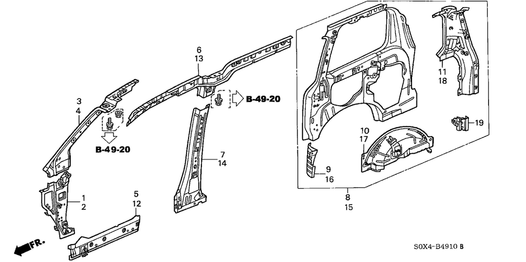 New 1999-2004 Fits Honda Odyssey Holder, Jack, Part # 64780-S0X-A00ZZ