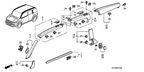 New 2005-2011 Fits Honda Element Garnish Assy., R. Roof Center *NH533* (BUMPER DARK GRAY), Part # 75230-SCV-A01ZC
