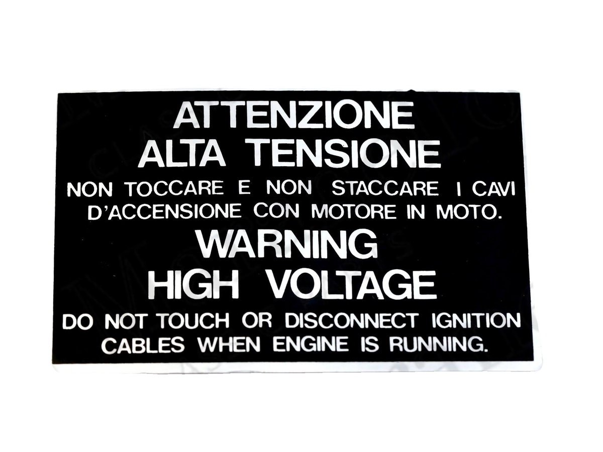 113404 - High Voltage Warning Label — OEM 113404