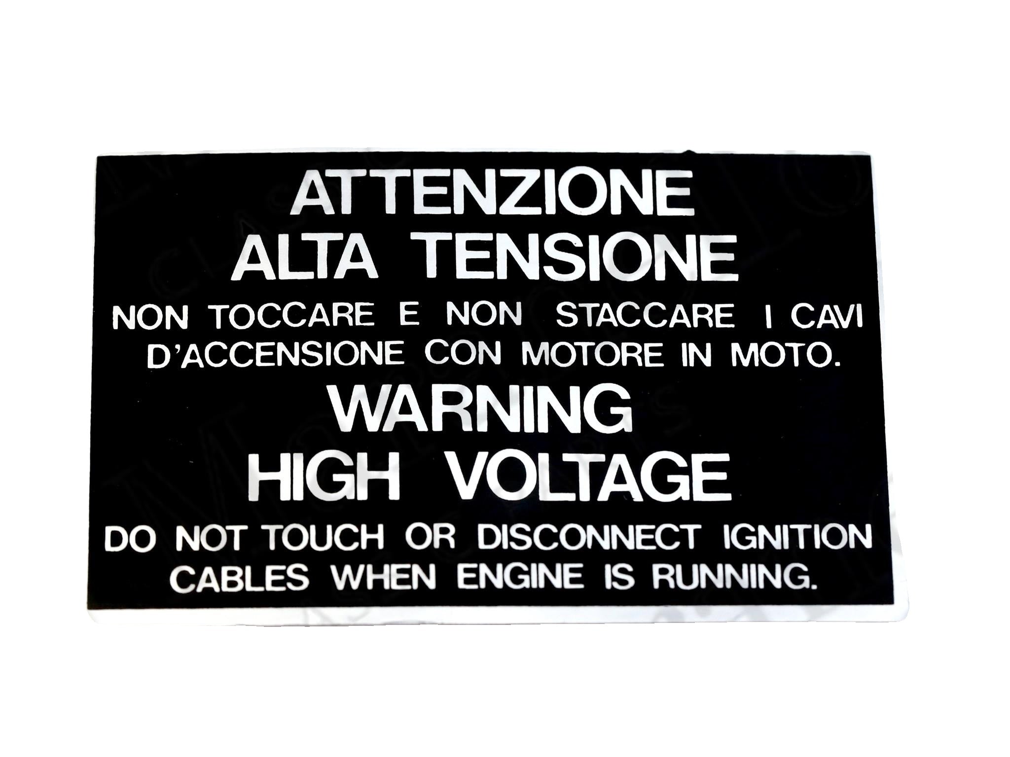 113404 - High Voltage Warning Label